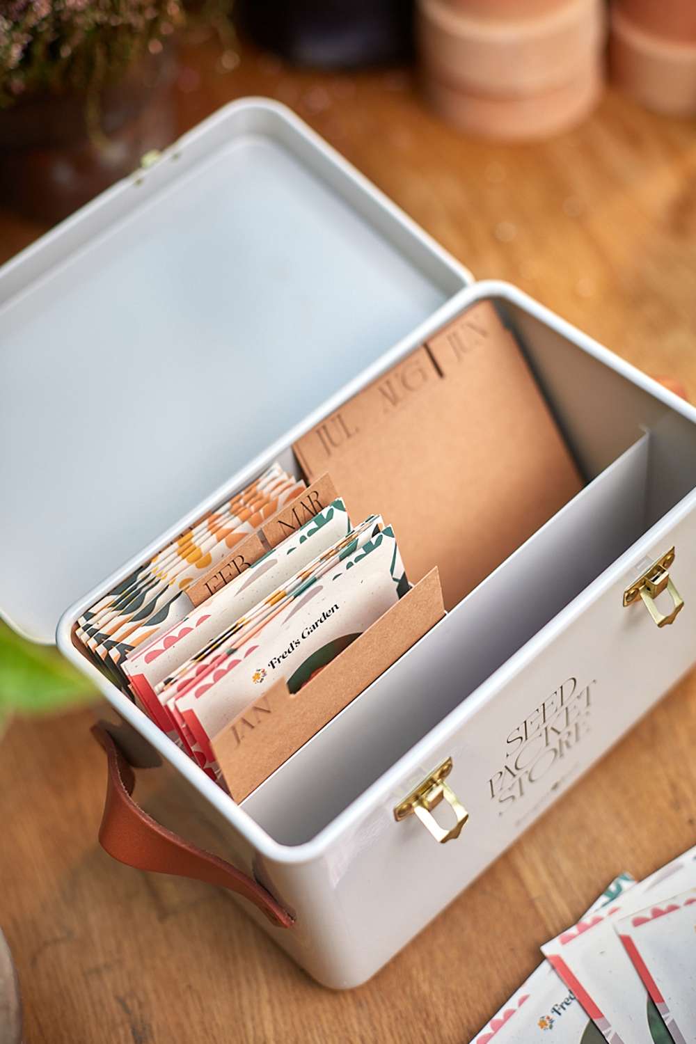 Burgon & Ball Låda för fröpåsar,  creme