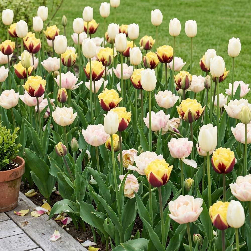 Färdig rabatt 'Banana Split' (1 m²)