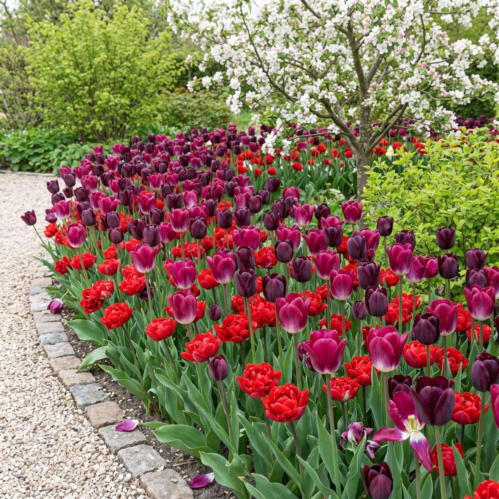 Färdig rabatt 'Bordeaux' (1 m²)