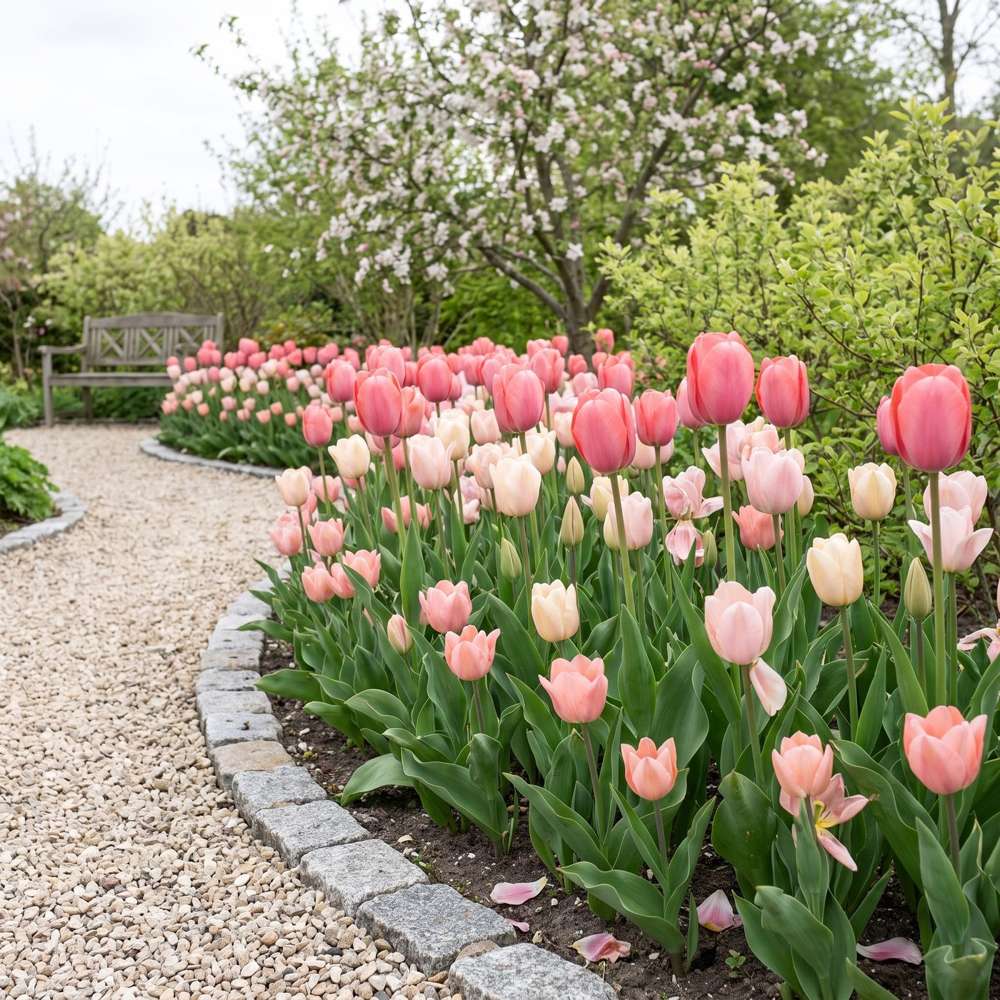 Färdig rabatt 'Flamingo' (1 m²)