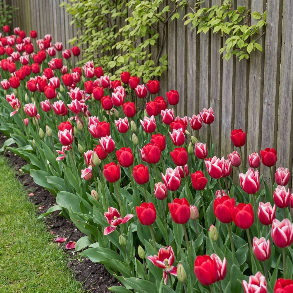 Färdig rabatt 'Forever Red & White' (1 m²)