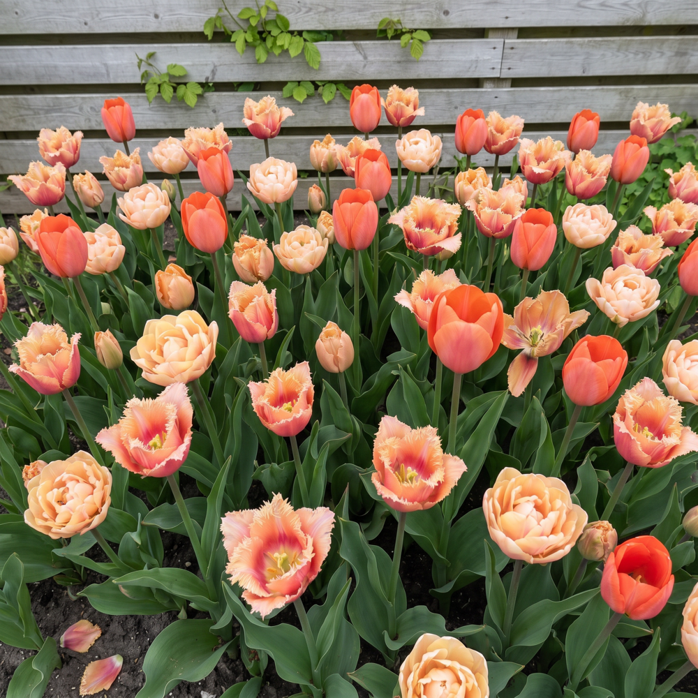 Färdig rabatt 'Peach Melba' (1 m²)