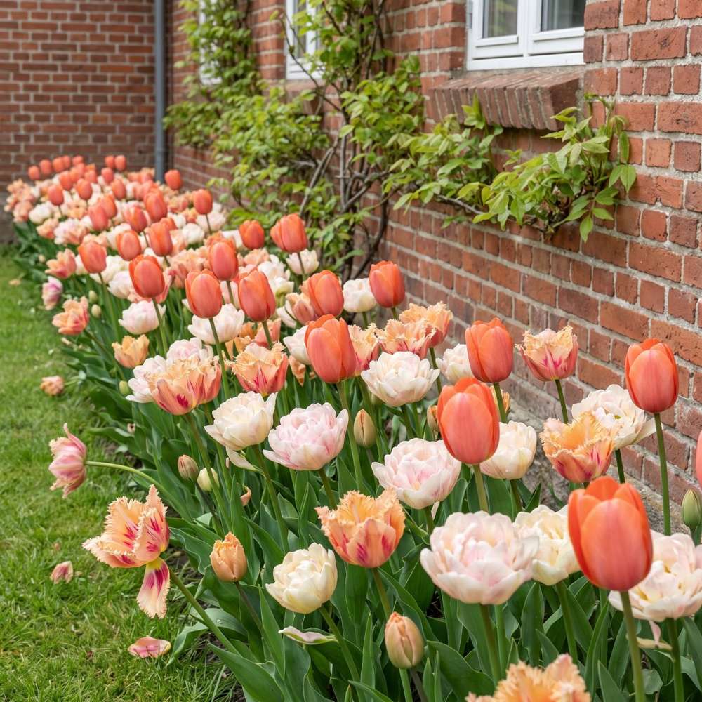 Färdig rabatt 'Peach Melba' (1 m²)