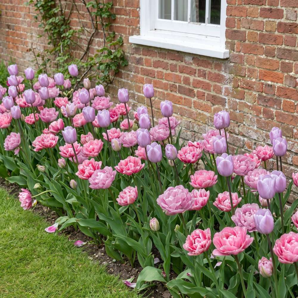 Färdig rabatt 'Pink Ruffles' (1 m²)