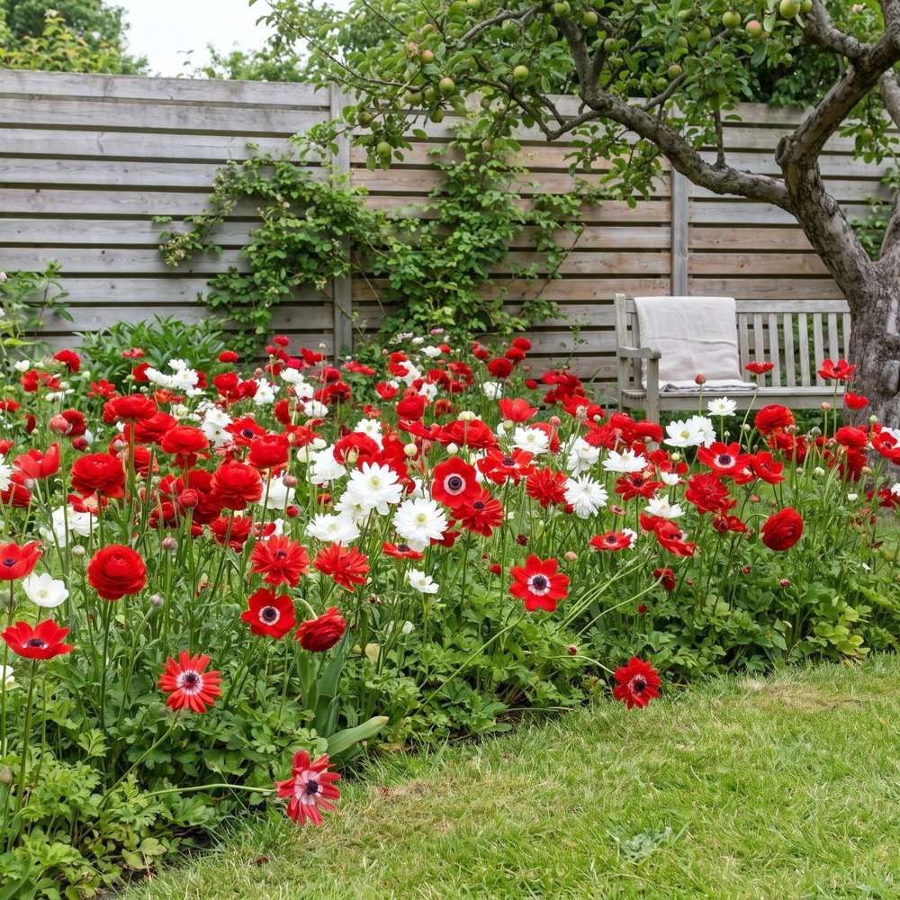 Färdig rabatt 'Poppy Red' (1 m²)