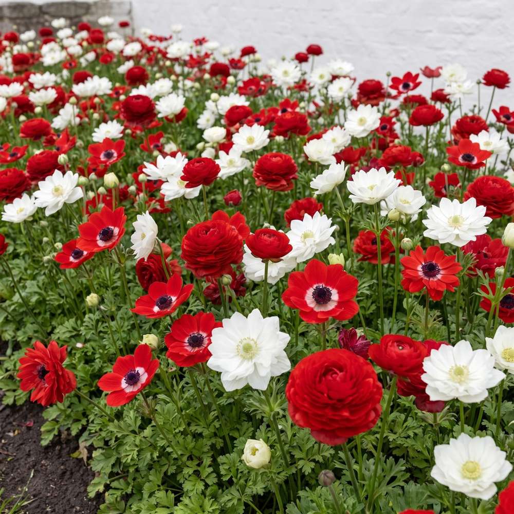 Färdig rabatt 'Poppy Red' (1 m²)