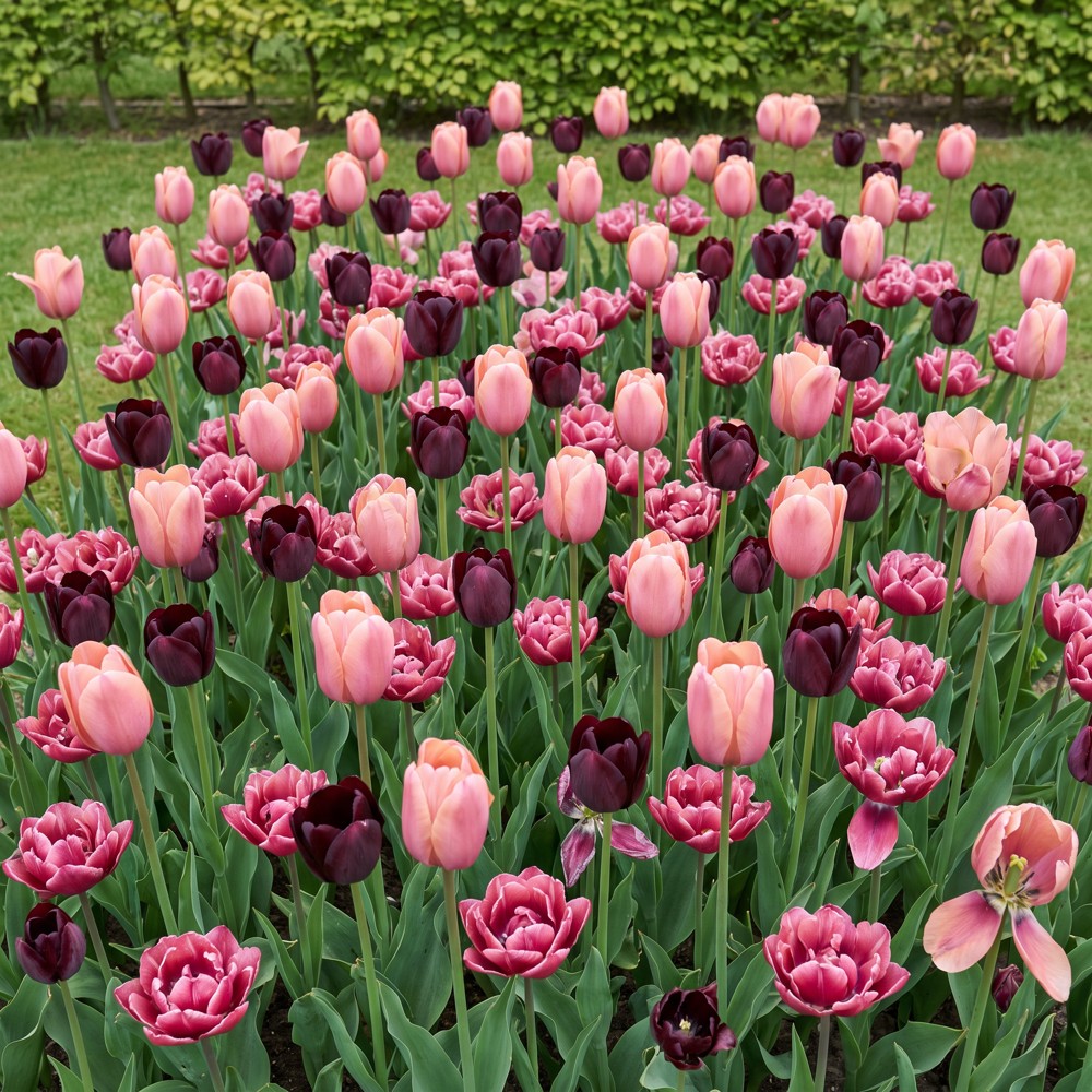 Färdig rabatt 'Rose Noir' (1 m²)