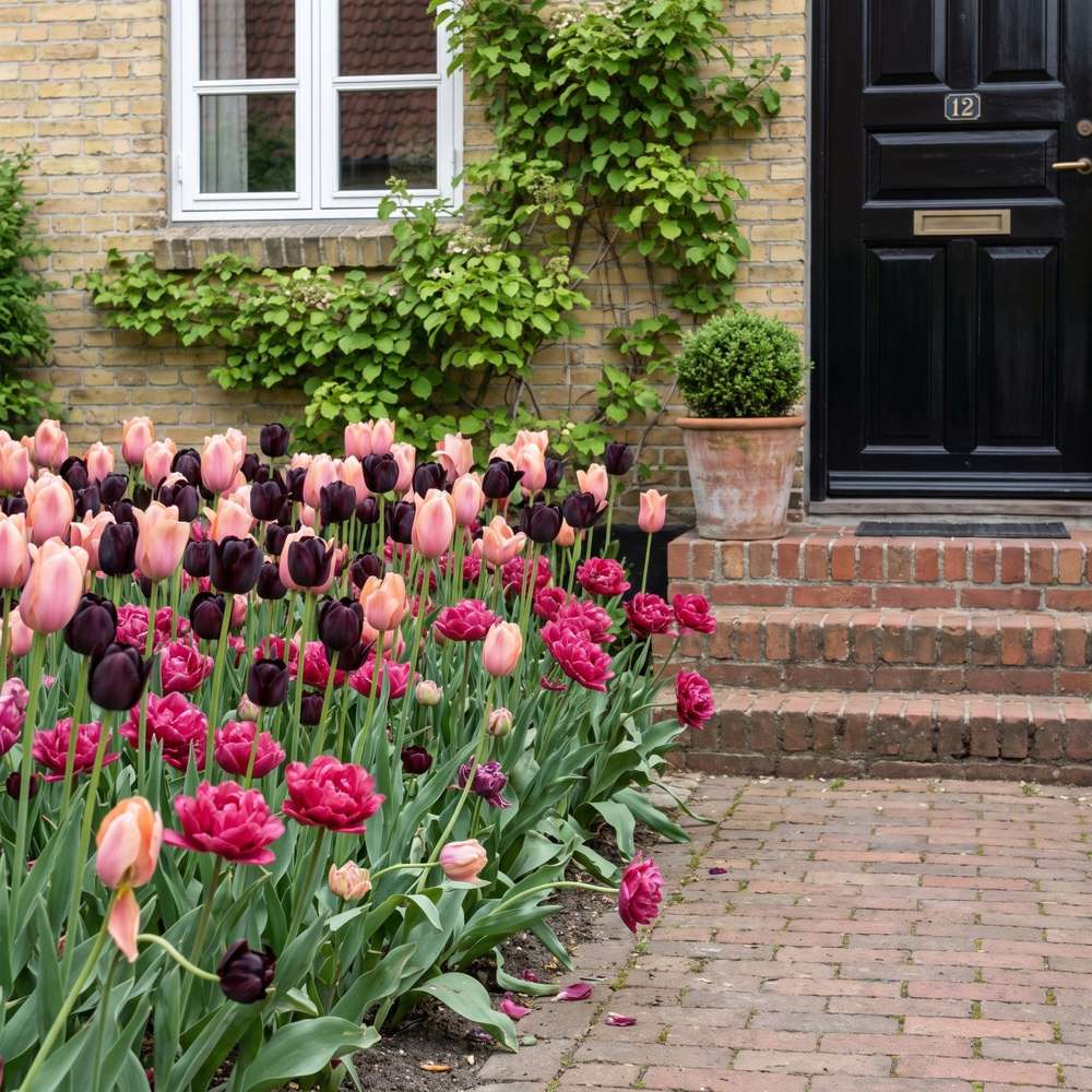 Färdig rabatt 'Rose Noir' (1 m²)