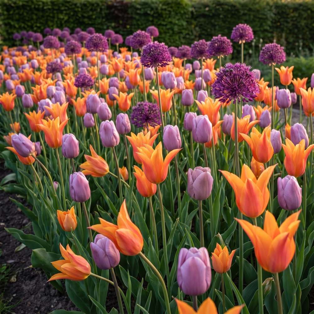 Färdig rabatt 'Tangerine & Lavender' (1 m²)