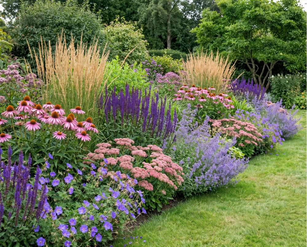 Perennpaket 'Lång blomning' (1,5-2m²)