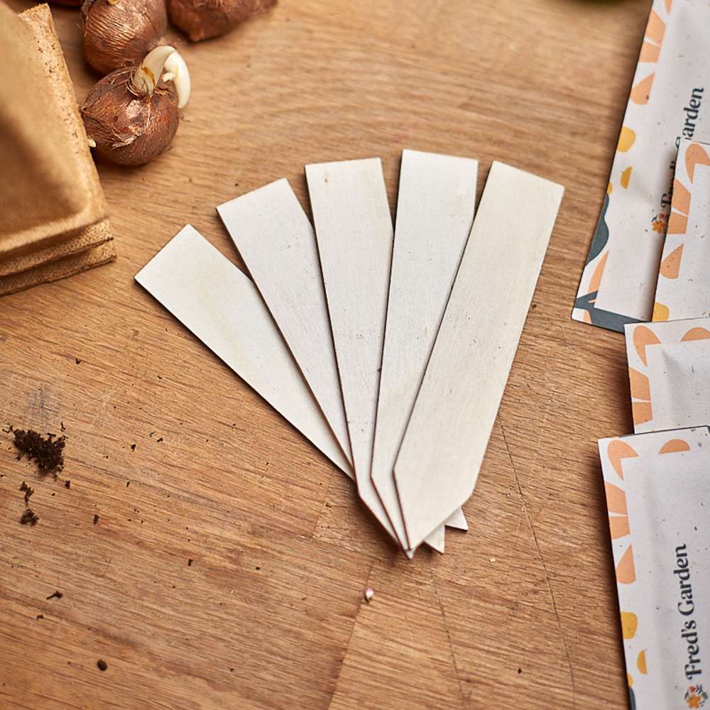 Plantetiketter i trä, 10 cm (25 st)